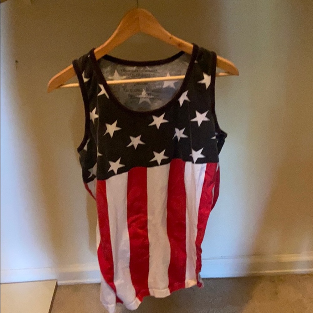 American flag tank top